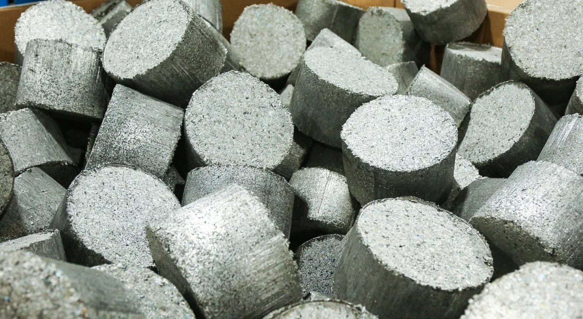 1100 aluminum pucks pressed from processed aluminum